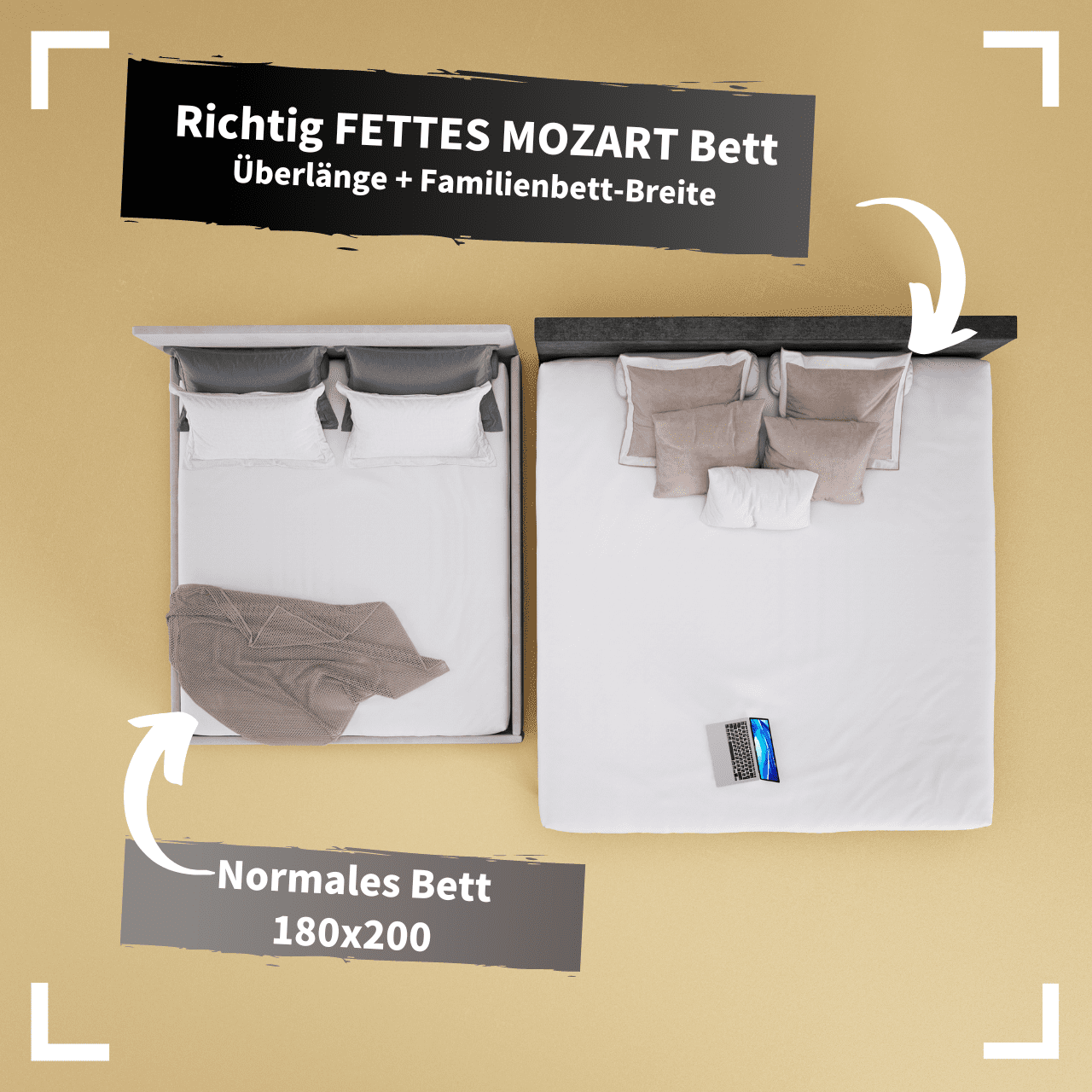 Richtig fettes Mozart KING SIZE Bett