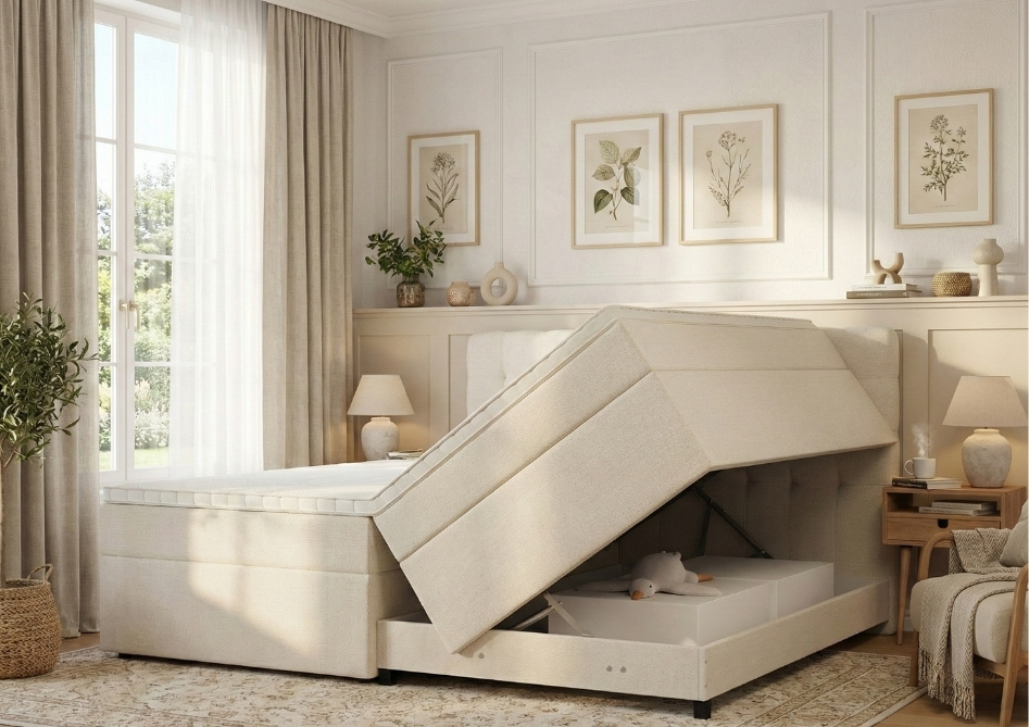 Hohes Boxspringbett_mit Bettkasten