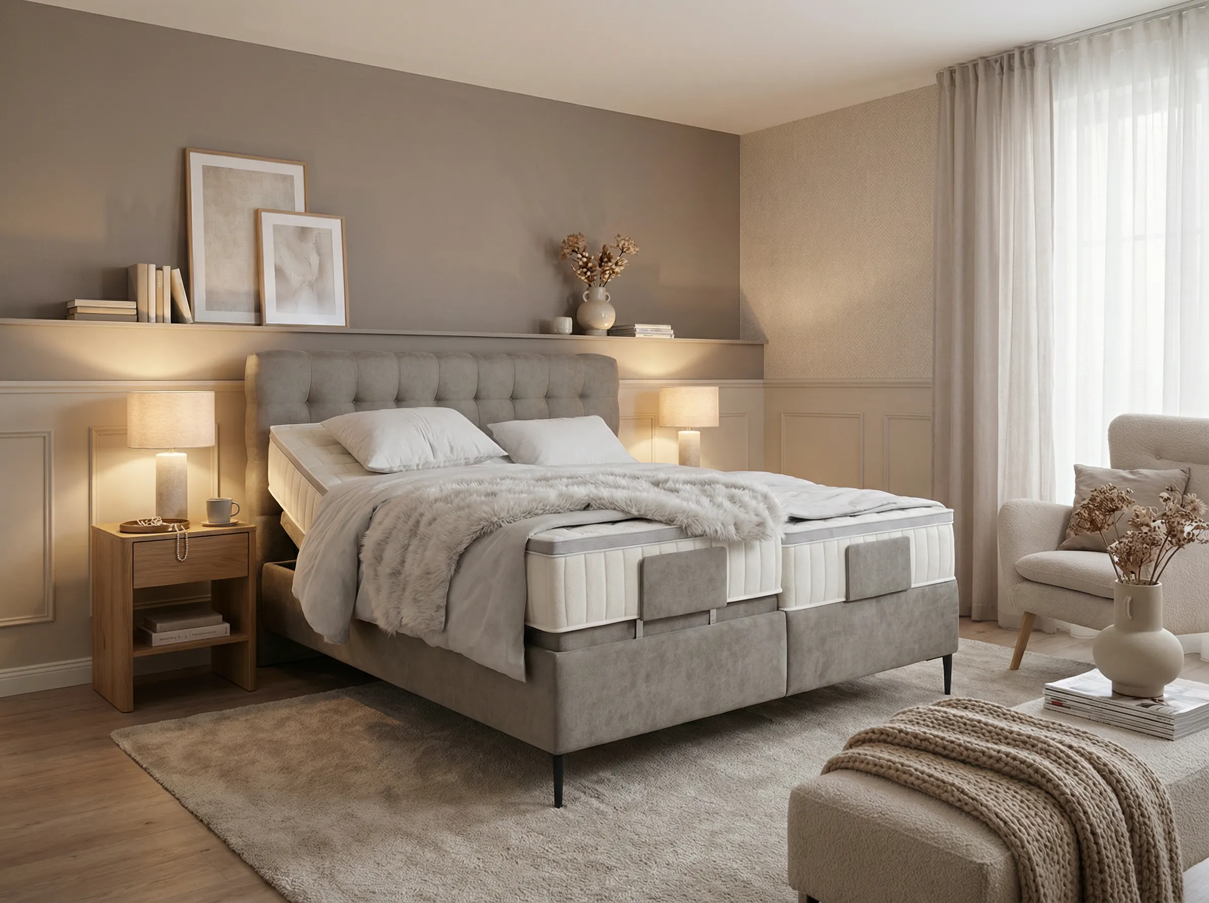 Kingsize-Boxspringbett King-Size-Boxspringbett