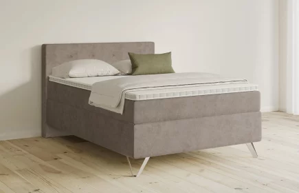 Mozart Boxspringbett Serie 5 Clementi 90x200 Samt Beigebraun H3