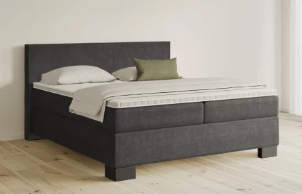 Mozart Boxspringbett Serie 5 Bach 180x220 Feiner Stoff Anthrazit H2/H3