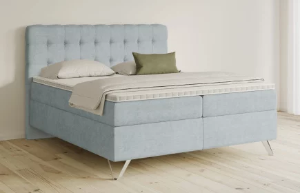 Mozart Boxspringbett Serie 5 Haydn 180x220 Feiner Stoff Pastellblau H3/H3