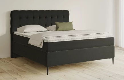 Mozart Boxspringbett Serie 5 Haydn 180x200 Samt Schwarz H2/H3