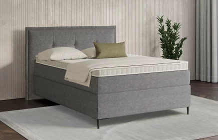 Mozart Boxspringbett Serie 7 Beethoven 140x200 Grober Stoff Grau H2