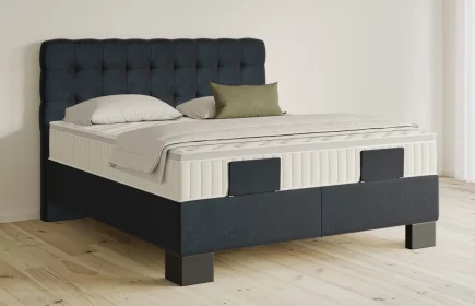 Mozart Boxspringbett Serie 5 Haydn 160x200 elektrisch Samt Dunkelblau H3/H3 Königliche Matratze