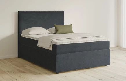 Mozart Boxspringbett Serie 5 Wagner 90x200 mit Bettkasten Samt Anthrazit H3