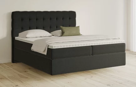 Mozart Boxspringbett Serie 5 Haydn 180x200 Samt Schwarz H4/H2 schwebend