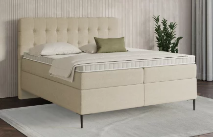 Mozart Boxspringbett Serie 7 Haydn 160x200 Grober Stoff Beige H2/H4