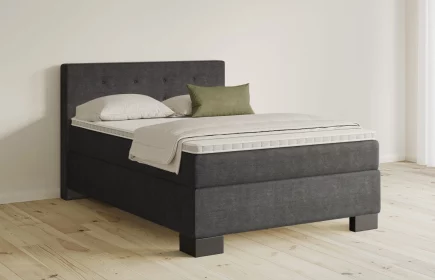 Mozart Boxspringbett Serie 5 Clementi 140x200 Feiner Stoff Anthrazit H2