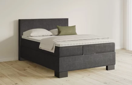 Mozart Boxspringbett Serie 5 Bach 90x220 elektrisch Feiner Stoff Anthrazit H3