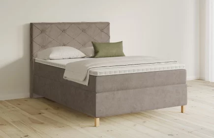 Mozart Boxspringbett Serie 5 Brahms 140x200 Samt Beigebraun H4