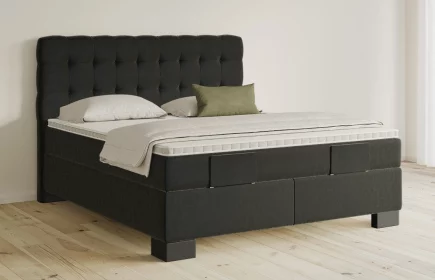 Mozart Boxspringbett Serie 5 Haydn 180x220 elektrisch Samt Schwarz H3/H3