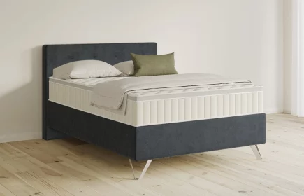Mozart Boxspringbett Serie 5 Clementi 140x200 Samt Anthrazit H3 Königliche Matratze