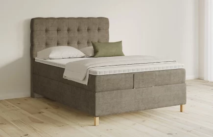 Mozart Boxspringbett Serie 5 Haydn 140x200 elektrisch Feiner Stoff Taupe H2