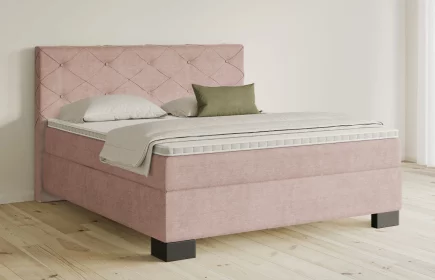 Mozart Boxspringbett Serie 5 Brahms 180x200 Feiner Stoff Rosa H3/H3