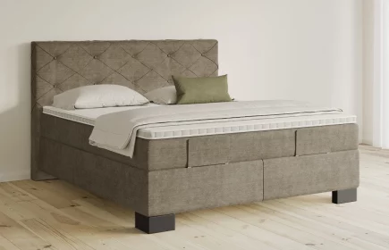 Mozart Boxspringbett Serie 5 Brahms 160x200 elektrisch Feiner Stoff Taupe H3/H3
