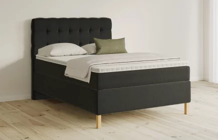 Mozart Boxspringbett Serie 5 Haydn 90x200 Samt Schwarz H3