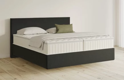Mozart Boxspringbett Serie 5 Bach 180x200 Samt Schwarz H3/H3 schwebend Königliche Matratze