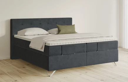 Mozart Boxspringbett Serie 5 Clementi 180x200 elektrisch Samt Anthrazit H3/H2