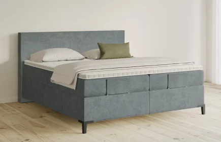 Mozart Boxspringbett Serie 5 Bach 180x200 elektrisch Samt Pastellblau H3/H4