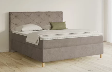 Mozart Boxspringbett Serie 5 Brahms 180x200 Samt Beigebraun H3/H3