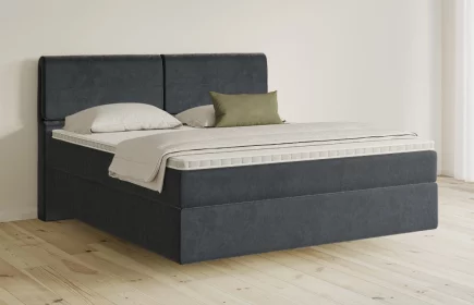 Mozart Boxspringbett Serie 5 Strauss 180x200 Samt Anthrazit H3/H2 schwebend