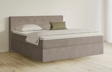 Mozart Boxspringbett Serie 5 Clementi 180x200 Samt Beigebraun H2/H4 schwebend