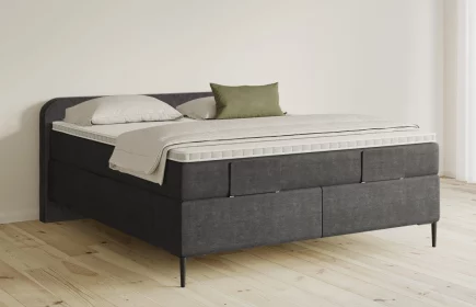 Mozart Boxspringbett Serie 5 Salieri 180x200 elektrisch Feiner Stoff Anthrazit H3/H3