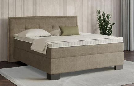 Mozart Boxspringbett Serie 7 Beethoven 160x200 Feiner Stoff Taupe H3/H3