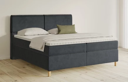 Mozart Boxspringbett Serie 5 Strauss 160x200 Samt Anthrazit H2/H3