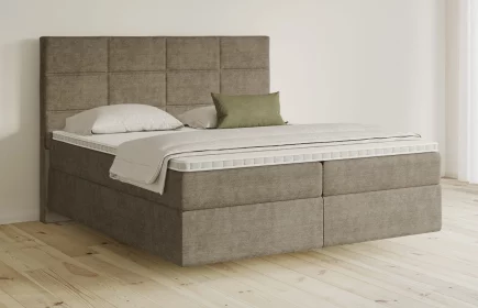 Mozart Boxspringbett Serie 5 Soler 160x200 Feiner Stoff Taupe H3/H4 schwebend