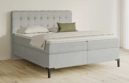 Mozart Boxspringbett Serie 5 Haydn 160x210 Feiner Stoff Silbergrau H3/H3