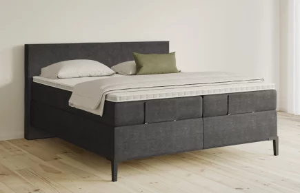Mozart Boxspringbett Serie 5 Bach 180x200 elektrisch Feiner Stoff Anthrazit H3/H2