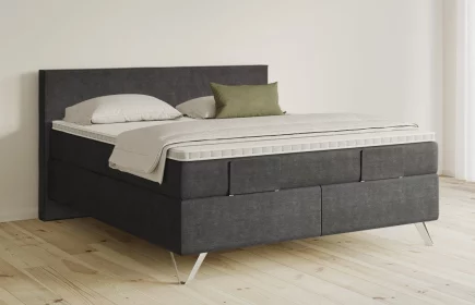 Mozart Boxspringbett Serie 5 Bach 180x210 elektrisch Feiner Stoff Anthrazit H3/H3