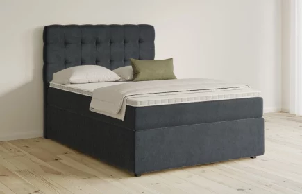 Mozart Boxspringbett Serie 5 Haydn 140x200 mit Bettkasten Samt Anthrazit H3