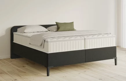 Mozart Boxspringbett Serie 5 Salieri 180x200 Samt Schwarz H2/H2 Königliche Matratze