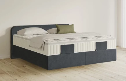 Mozart Boxspringbett Serie 5 Salieri 180x220 elektrisch Samt Anthrazit H3/H3 schwebend Königliche Matratze