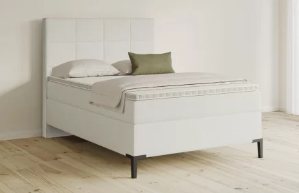 Mozart Boxspringbett Serie 5 Schubert 140x200 Samt Crèmeweiß H3