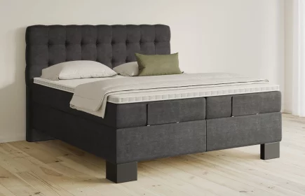 Mozart Boxspringbett Serie 5 Haydn 180x200 elektrisch Feiner Stoff Anthrazit H3/H3