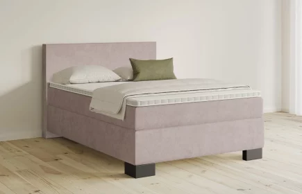 Mozart Boxspringbett Serie 5 Bach 140x200 Samt Hellrosa H4
