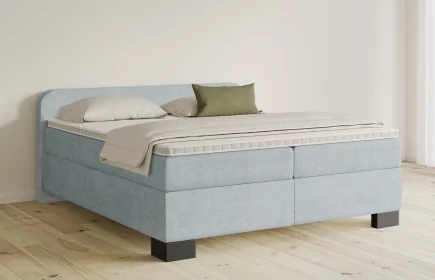 Mozart Boxspringbett Serie 5 Salieri 160x200 Feiner Stoff Pastellblau H3/H3