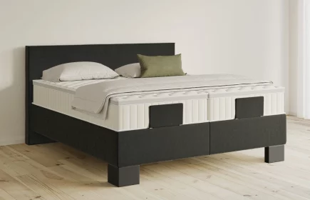 Mozart Boxspringbett Serie 5 Bach 180x200 elektrisch Samt Schwarz H3/H3 Königliche Matratze