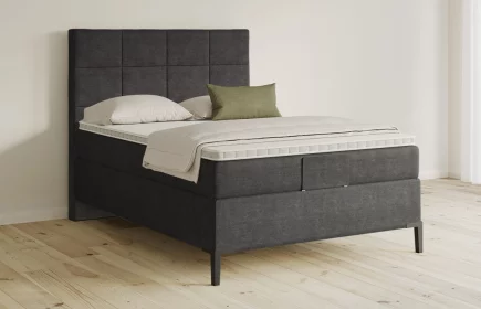 Mozart Boxspringbett Serie 5 Schubert 140x200 elektrisch Feiner Stoff Anthrazit H2