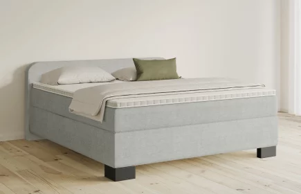 Mozart Boxspringbett Serie 5 Salieri 180x200 Feiner Stoff Silbergrau H3/H3