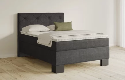Mozart Boxspringbett Serie 5 Brahms 140x200 Feiner Stoff Anthrazit H4