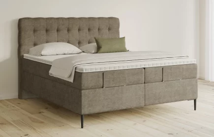 Mozart Boxspringbett Serie 5 Haydn 160x220 elektrisch Feiner Stoff Taupe H3/H2