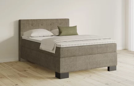 Mozart Boxspringbett Serie 5 Clementi 140x200 Feiner Stoff Taupe H3