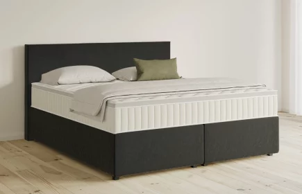 Mozart Boxspringbett Serie 5 Bach 180x220 mit Bettkasten Samt Schwarz H4/H2 Königliche Matratze