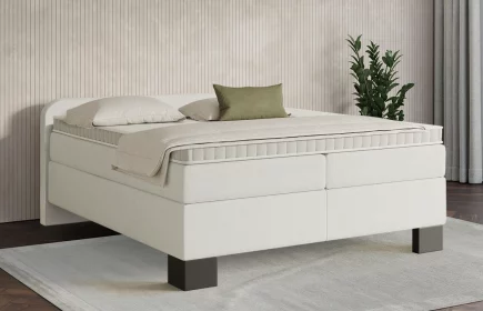 Mozart Boxspringbett Serie 7 Salieri 180x200 Samt Crèmeweiß H3/H4