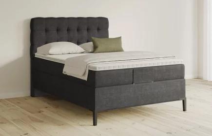 Mozart Boxspringbett Serie 5 Haydn 140x200 elektrisch Feiner Stoff Anthrazit H3